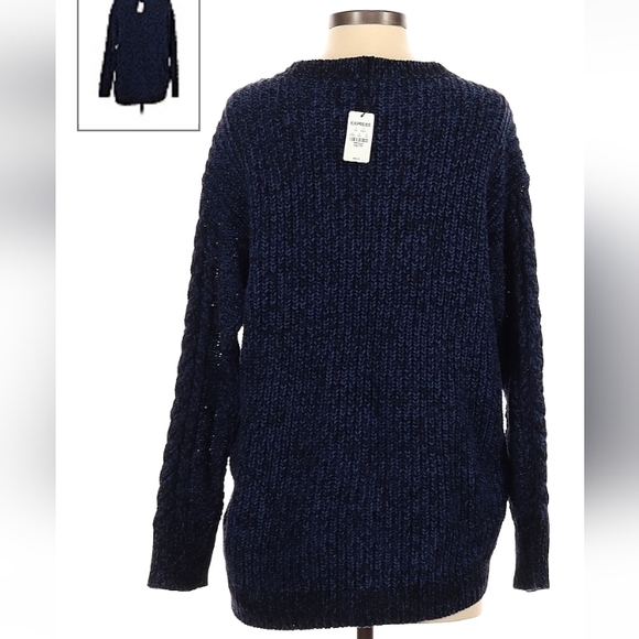 Xsmall EXPRESS Pullover Sweater, navy blue and black , Brand NEW with tags - Picture 2 of 4
